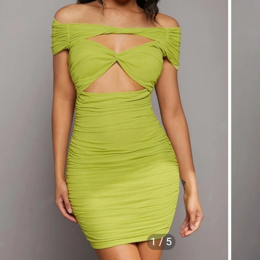 Sexy Green Cutout Dress